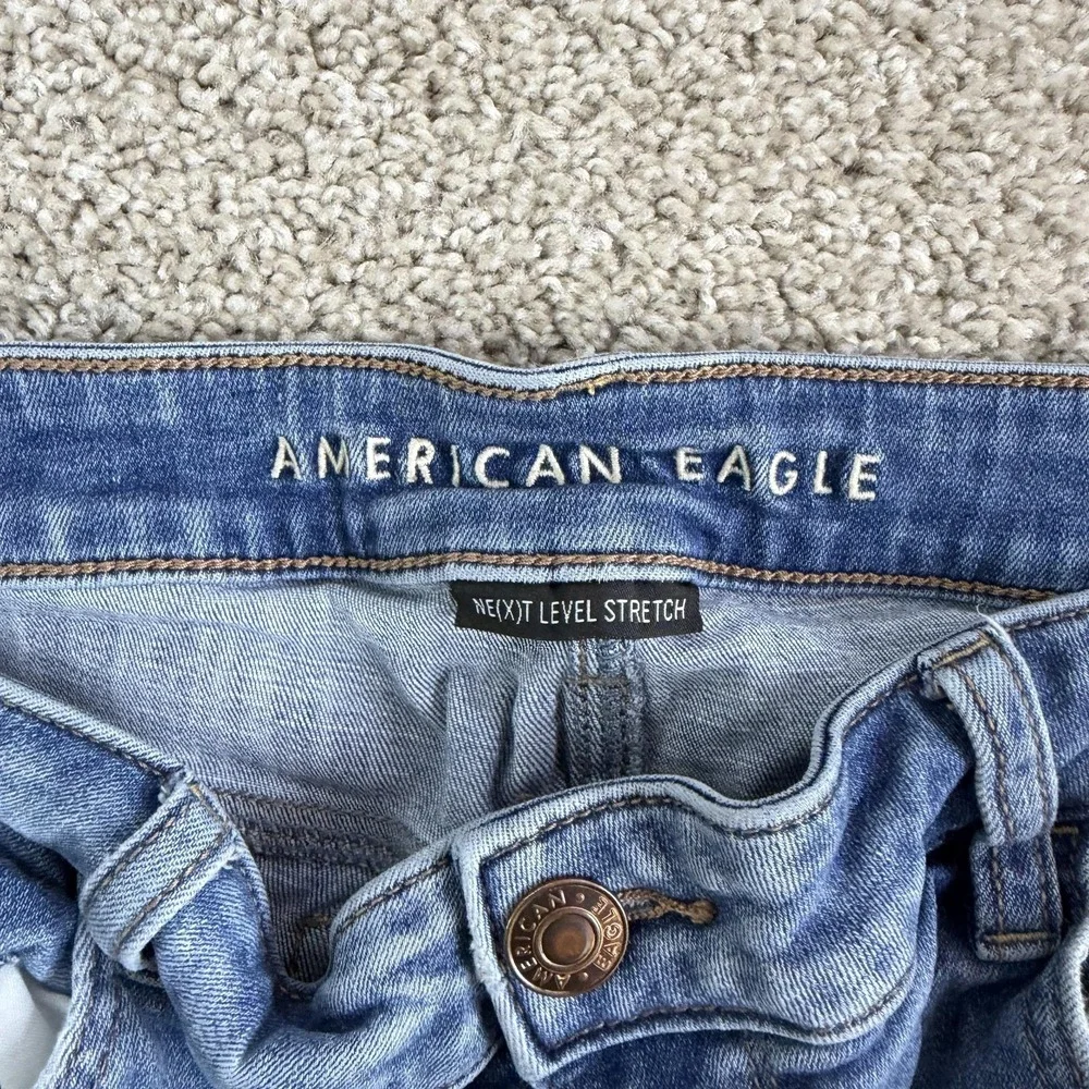 American Eagle Outfitters Next Level Skinny Jeans Womens 18 Blue Distressed